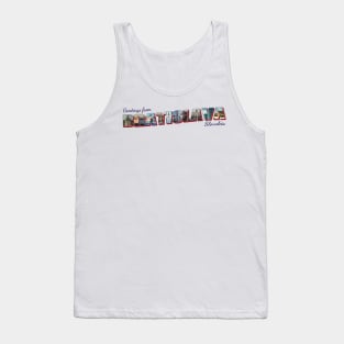 Greetings from Bratislava in Slovakia Vintage style retro souvenir Tank Top